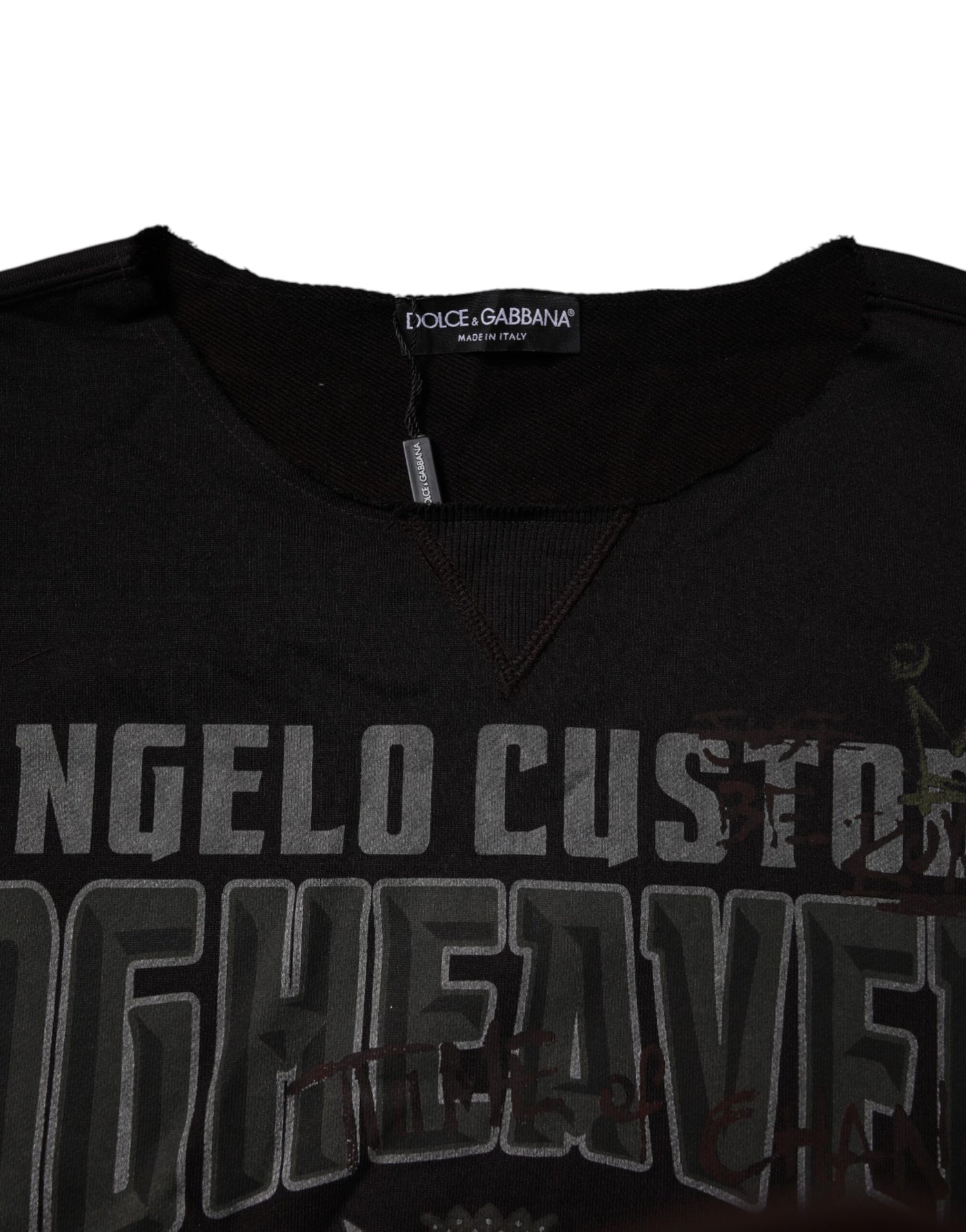 Dolce & Gabbana Black DG Heaven Crew Neck Pullover Sweater