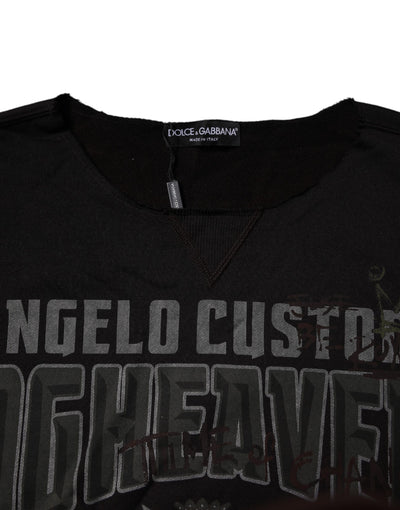 Dolce & Gabbana Black DG Heaven Crew Neck Pullover Sweater