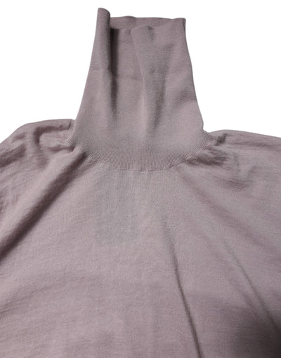 Dolce & Gabbana Brown Cashmere Turtleneck Pullover Sweater