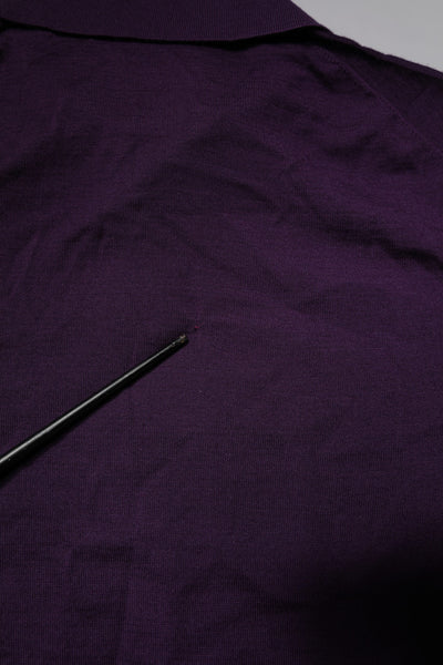 Dolce & Gabbana Violet Cashmere Collared Polo T-shirt