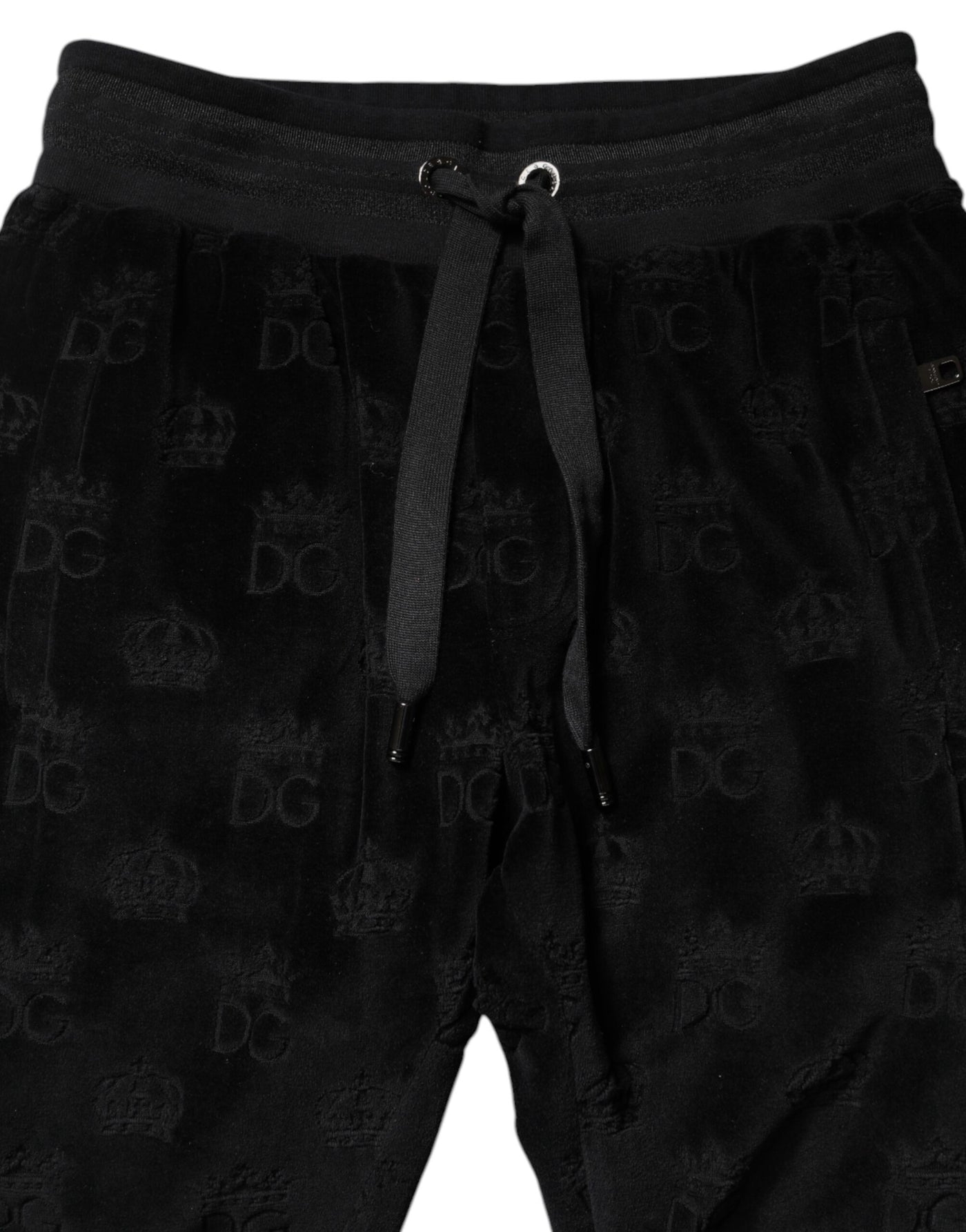Dolce & Gabbana Black All-Over DG Logo Print Jogger Pants