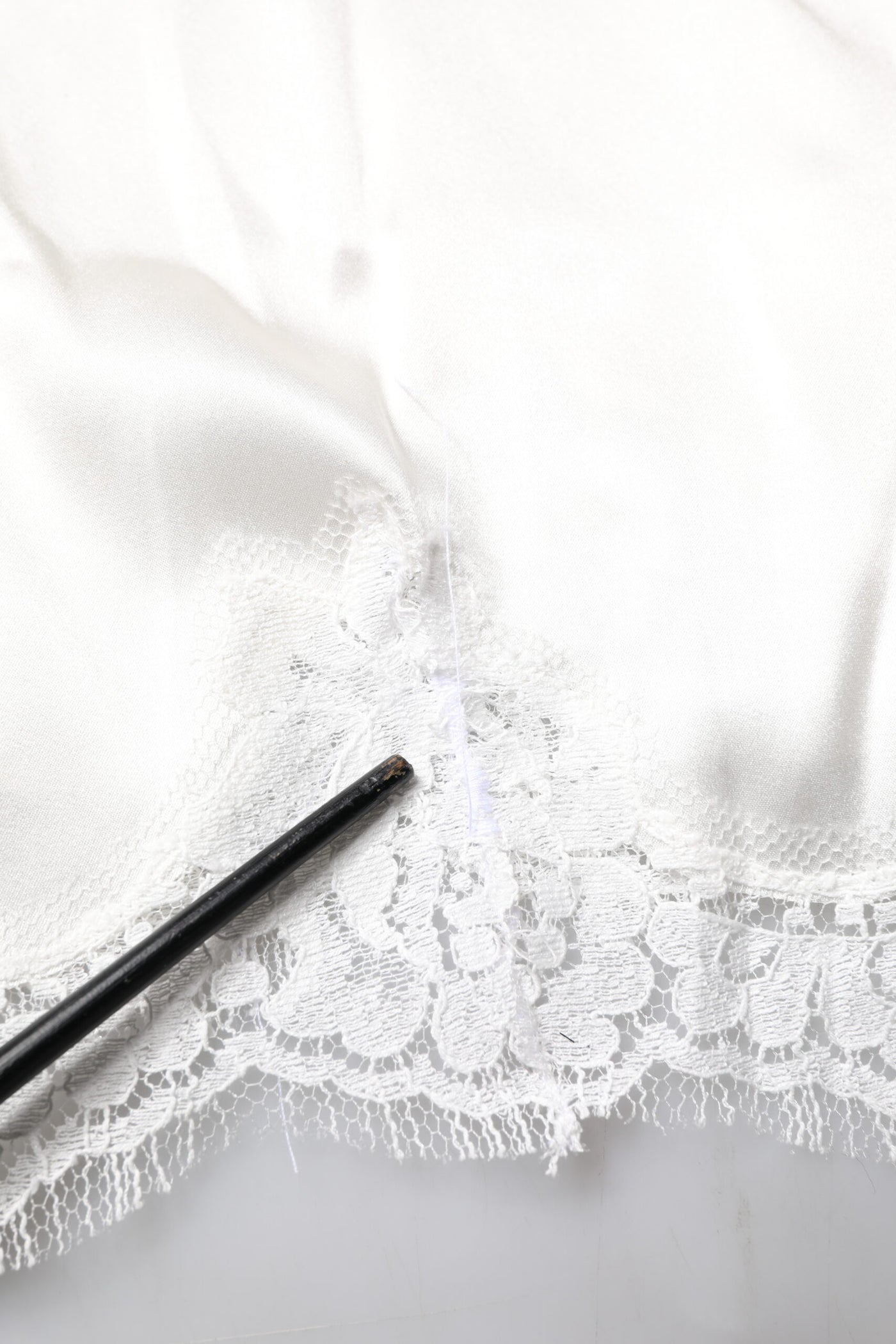 Dolce & Gabbana Top White Satin Lace Tank Lingerie Underwear