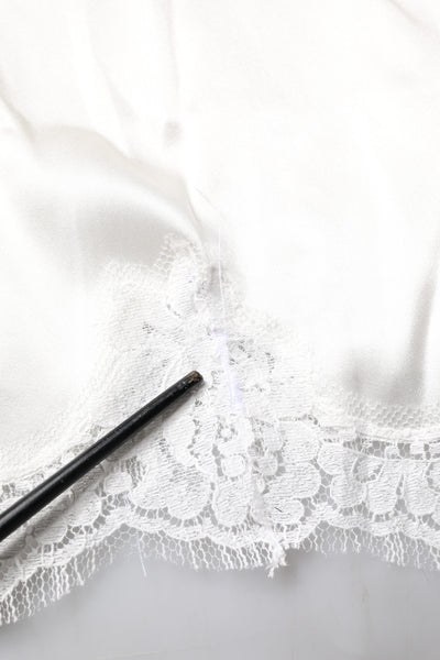 Dolce & Gabbana Top White Satin Lace Tank Lingerie Underwear