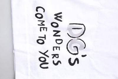 Dolce & Gabbana White Short-Sleeved Printed Jersey T-shirt