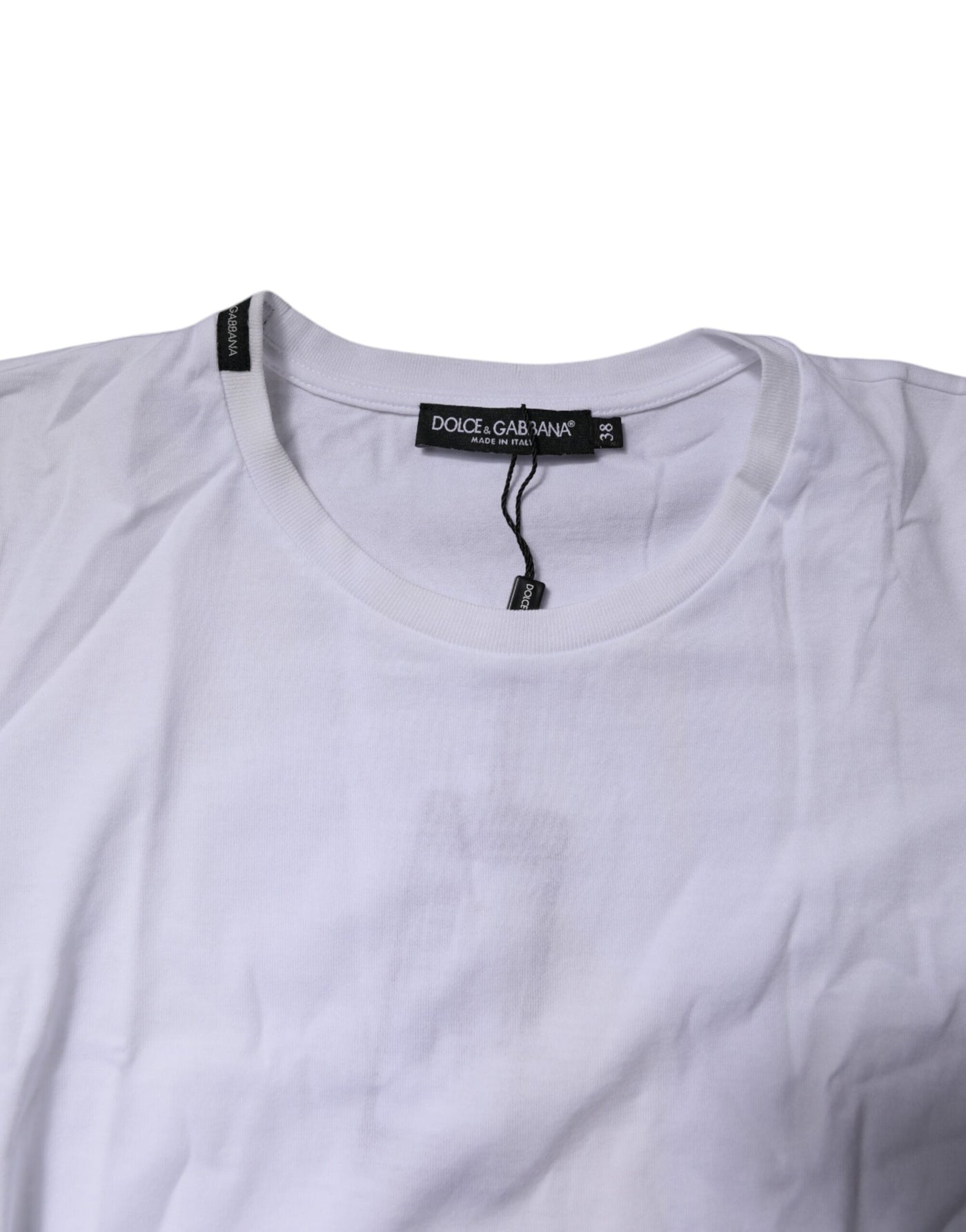 Dolce & Gabbana White Short Sleeves Round Neck Top T-shirt