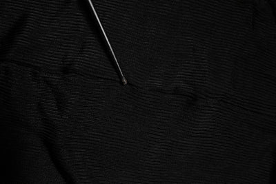 Dolce & Gabbana Black Knit Long Sleeves Turtleneck Slim Top