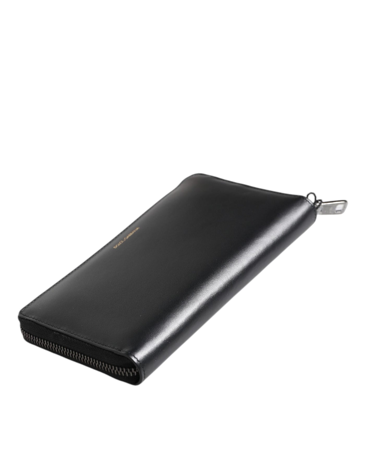 Dolce & Gabbana Black Blue Exotic Leather Embossed Continental Wallet