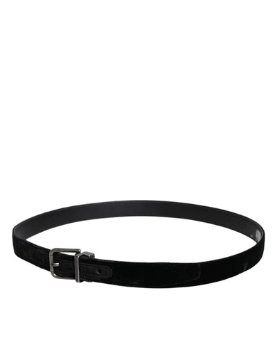 Dolce & Gabbana Black Leather Metal Buckle Classic Belt