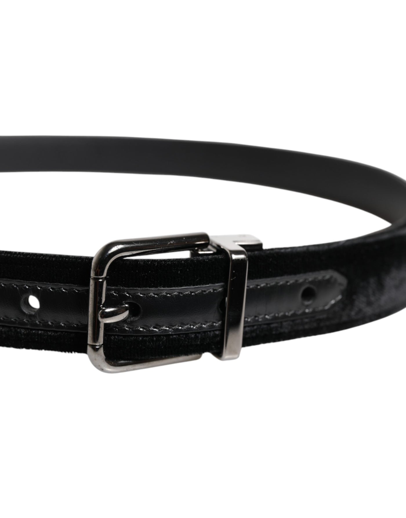 Dolce & Gabbana Black Leather Metal Buckle Classic Belt