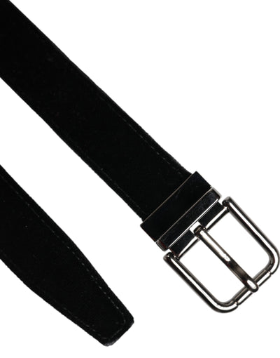 Dolce & Gabbana Black Leather Metal Buckle Classic Belt