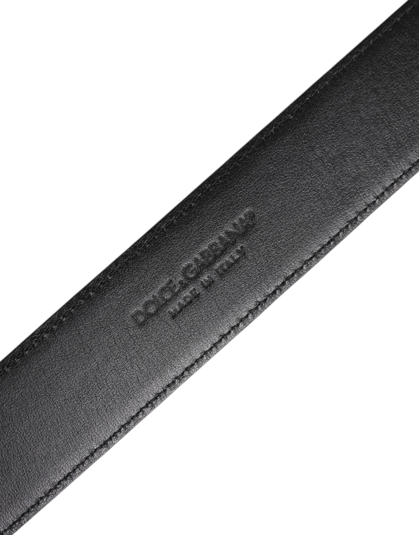 Dolce & Gabbana Black Leather Metal Buckle Classic Belt