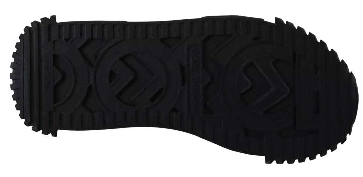 Dolce & Gabbana Black Nylon High Top Sorrento Sneakers Shoes