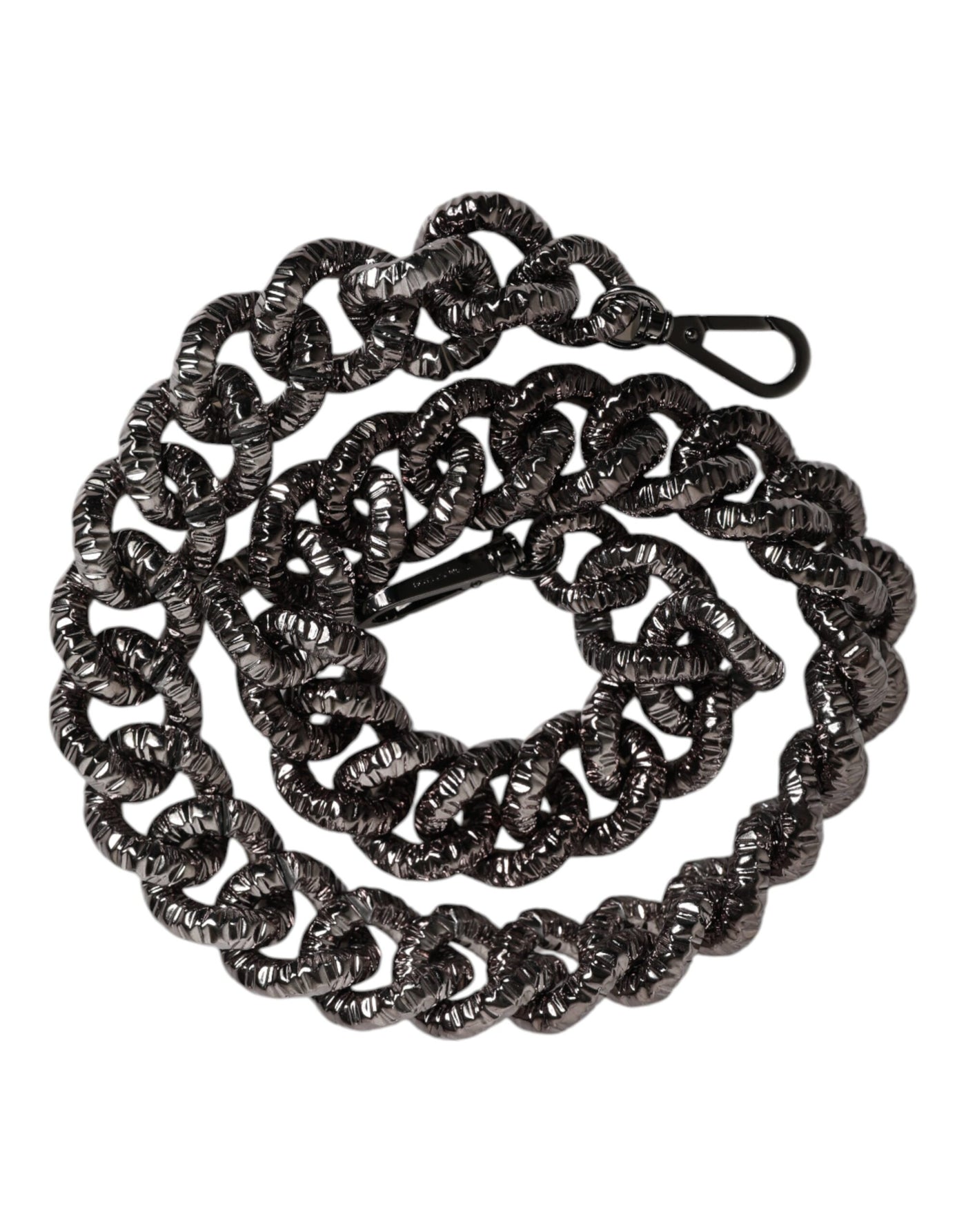 Dolce & Gabbana Black Chain Logo Engraved Bag Shoulder Strap