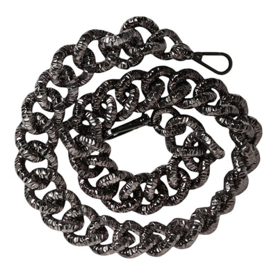 Dolce & Gabbana Black Chain Logo Engraved Bag Shoulder Strap