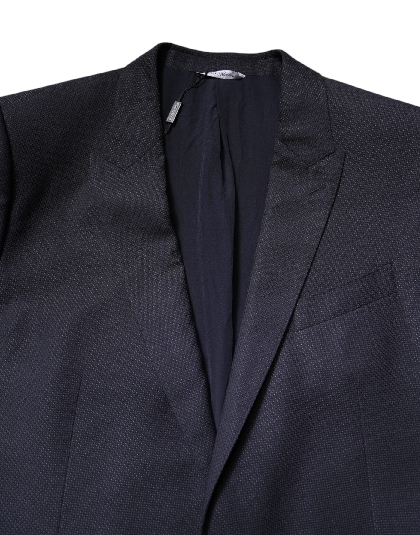 Dolce & Gabbana Black Wool Single Breasted Coat Blazer Suit