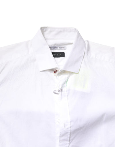 Daniele Alessandrini White Cotton Dress Formal Shirt