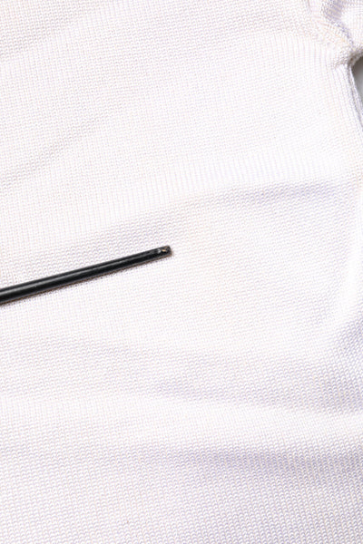 Jil Sander White Viscose Crew Neck Long Sleeves Pullover Sweater