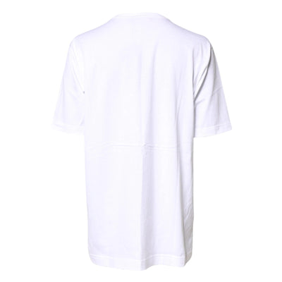 Dolce & Gabbana White #DGFamily Print Cotton Crew Neck T-shirt