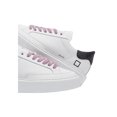 D.A.T.E Beige Leather Sneaker