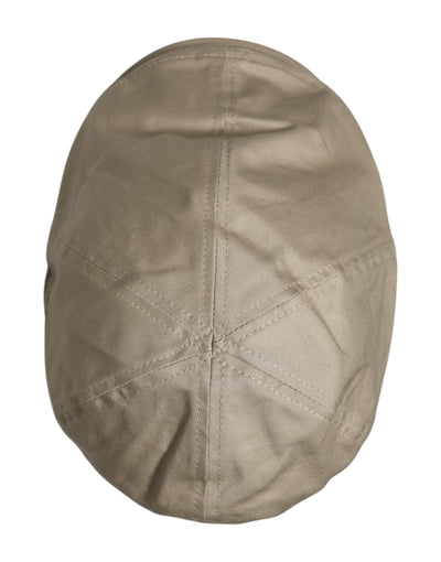 Dolce & Gabbana Beige Cotton Newsboy Capello Cabbie Hat