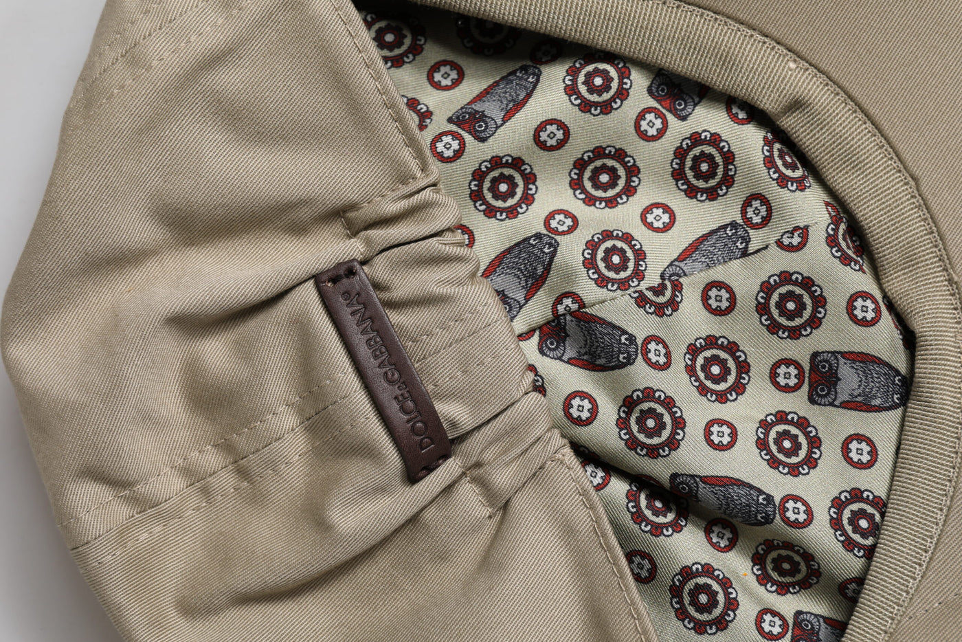 Dolce & Gabbana Beige Cotton Newsboy Capello Cabbie Hat