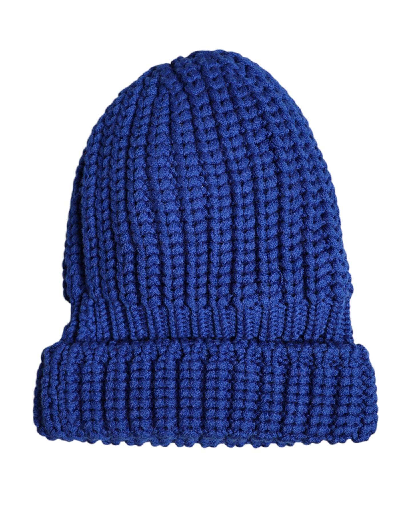 Dolce & Gabbana Blue Wool Knitted Winter Beanie Hat