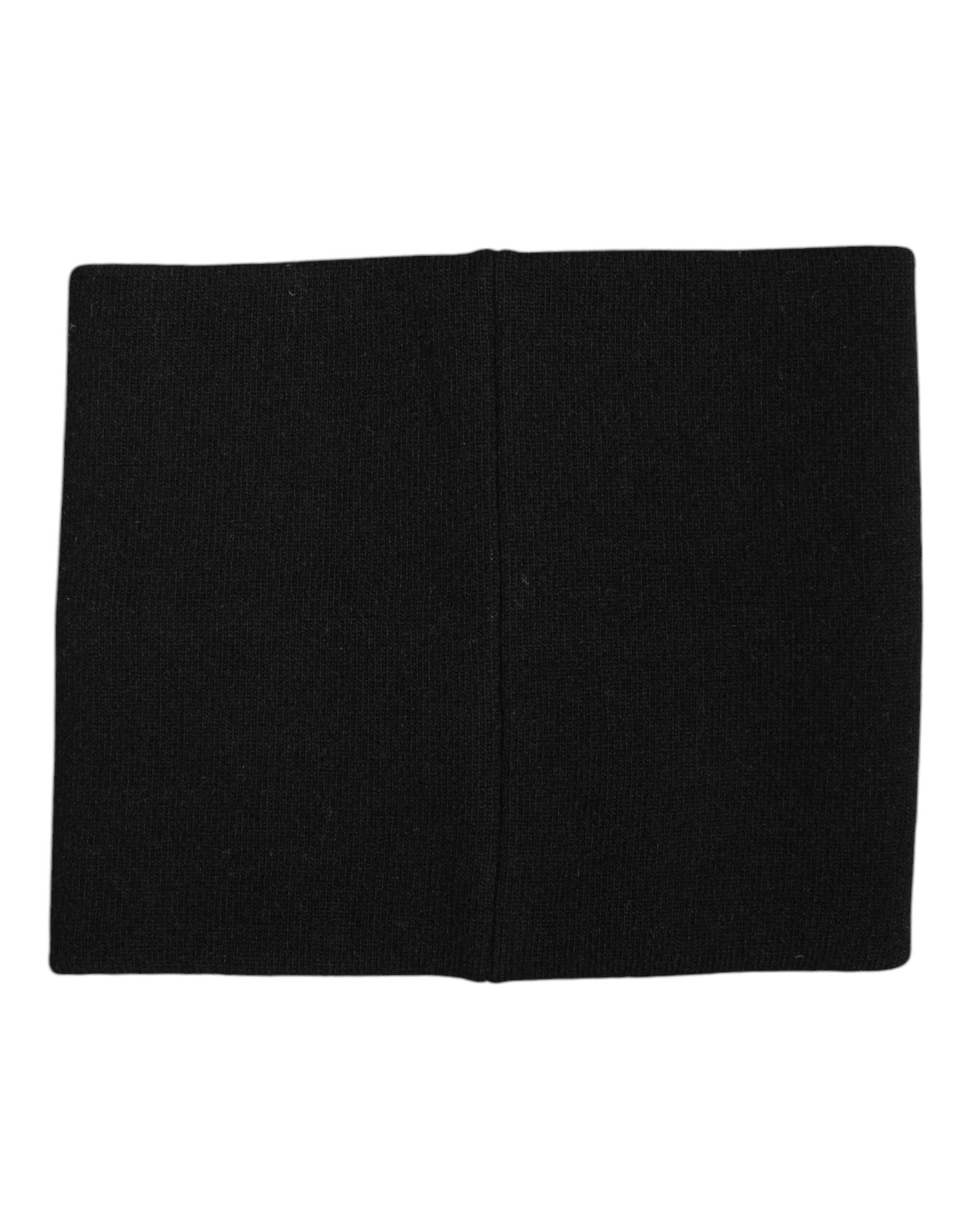Dolce & Gabbana Black White Logo Print Knitted Neck Warmer Scarf