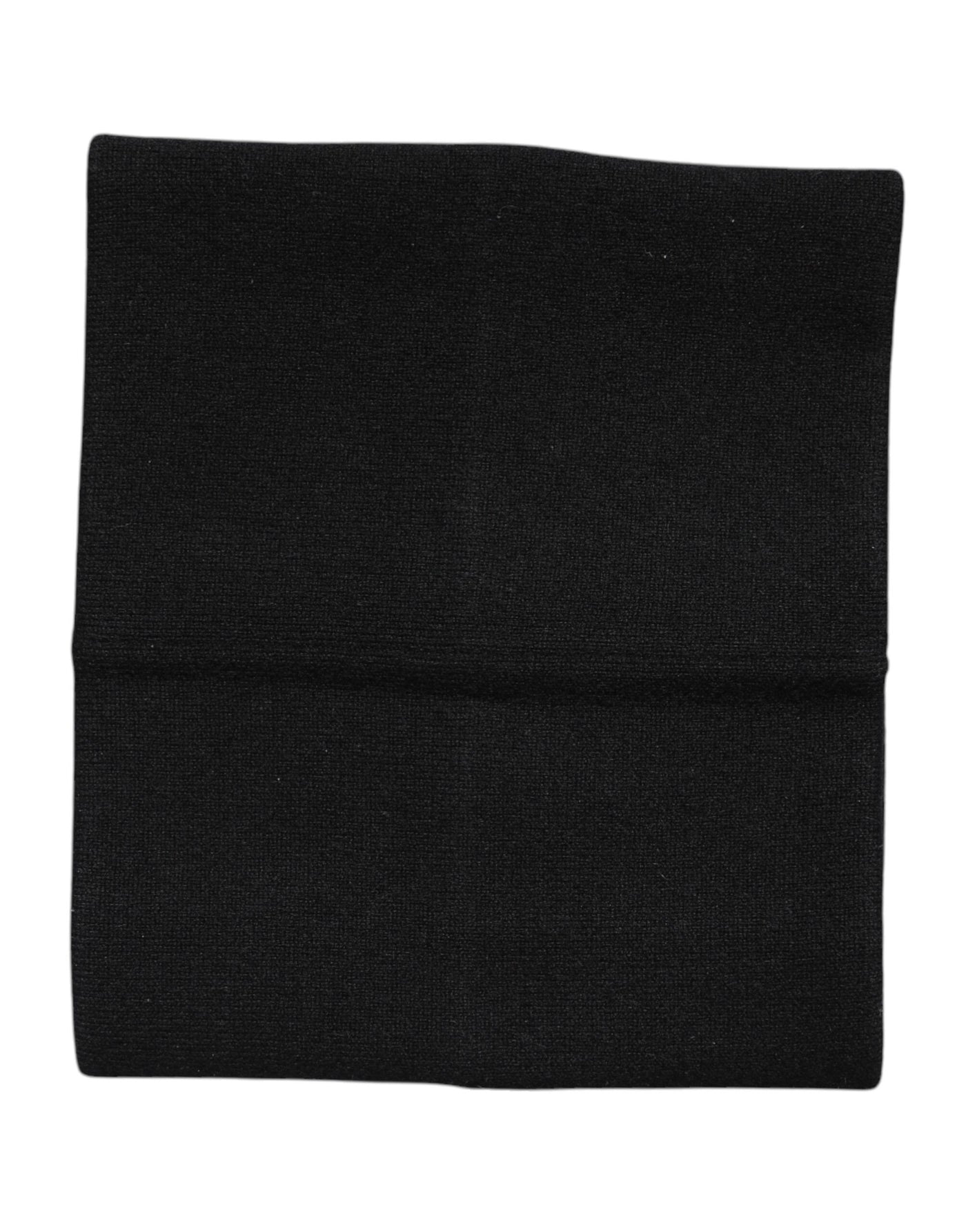 Dolce & Gabbana Black Cashmere Knitted Neck Warmer Foulard Scarf