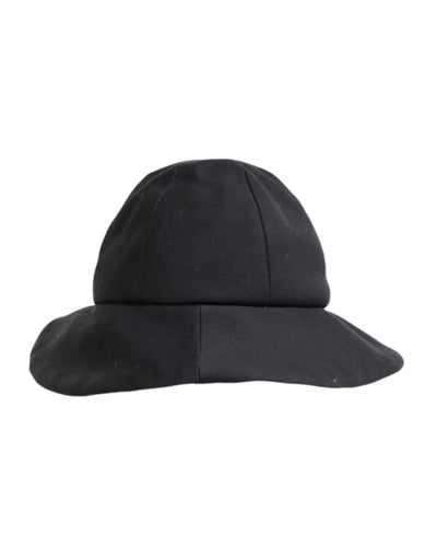 Dolce & Gabbana Black Cotton Wide Brim Bucket Hat