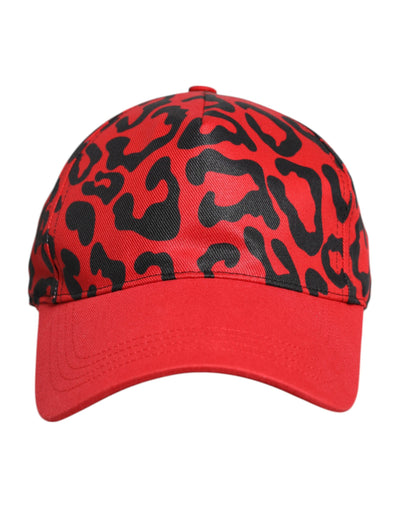 Dolce & Gabbana Red Cotton 6 Panels Women Baseball Cap