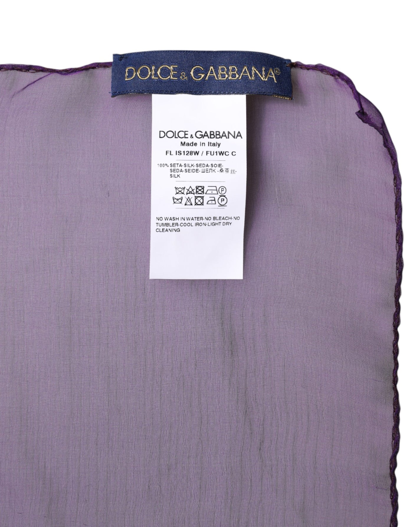 Dolce & Gabbana Purple Silk Rectangle Wrap Shawl Scarf