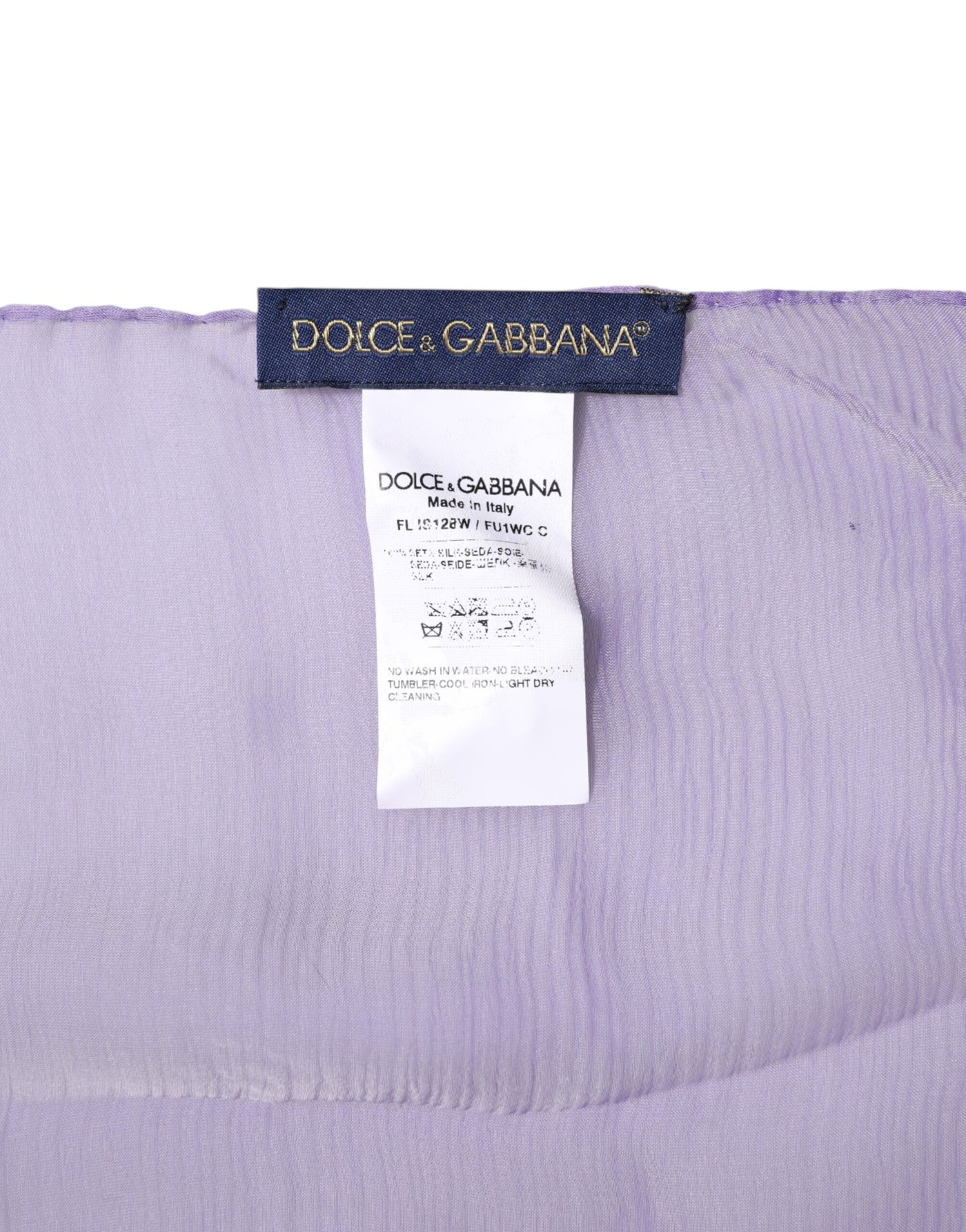 Dolce & Gabbana Purple Silk Rectangle Wrap Shawl Scarf