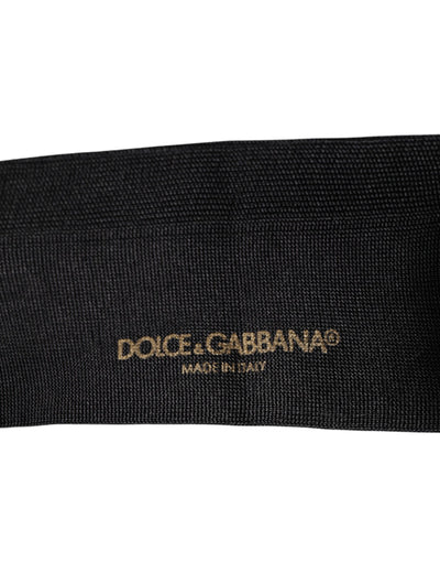 Dolce & Gabbana Black Cotton DG Logo Mid Calf Men Socks