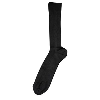 Dolce & Gabbana Black Cotton DG Logo Mid Calf Men Socks