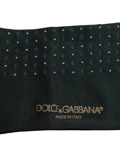 Dolce & Gabbana Black Polka Dots Cotton Mid Calf Socks