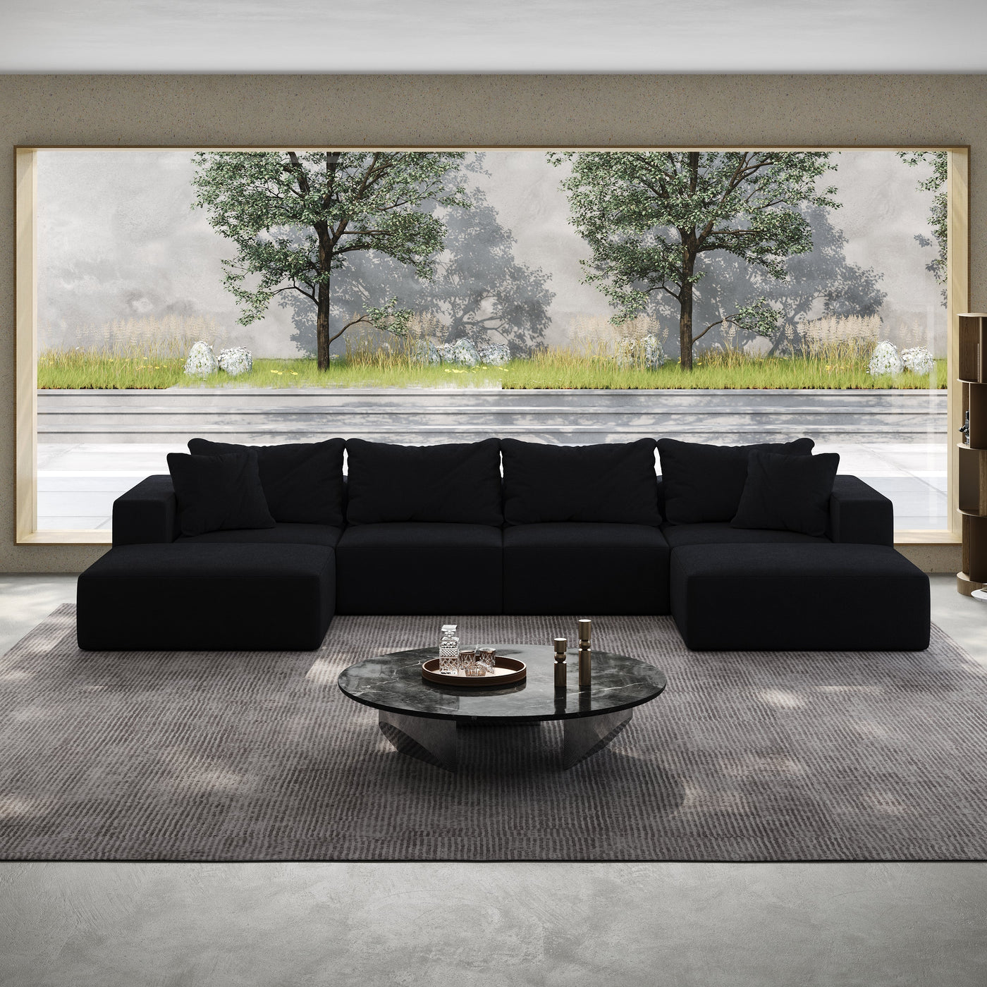 Oversized sponge cloud sofa,Modern Upholstered Sectional Sofa Couch Set,Modular 162' L Shaped Sectional Living Room Sofa Set With 6 Pillows,Free Combination Sofa Couch for Living Room,Bedroom