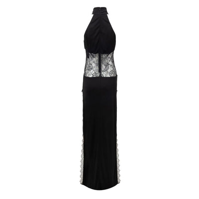 Retrofête Black Viscose Long Dress