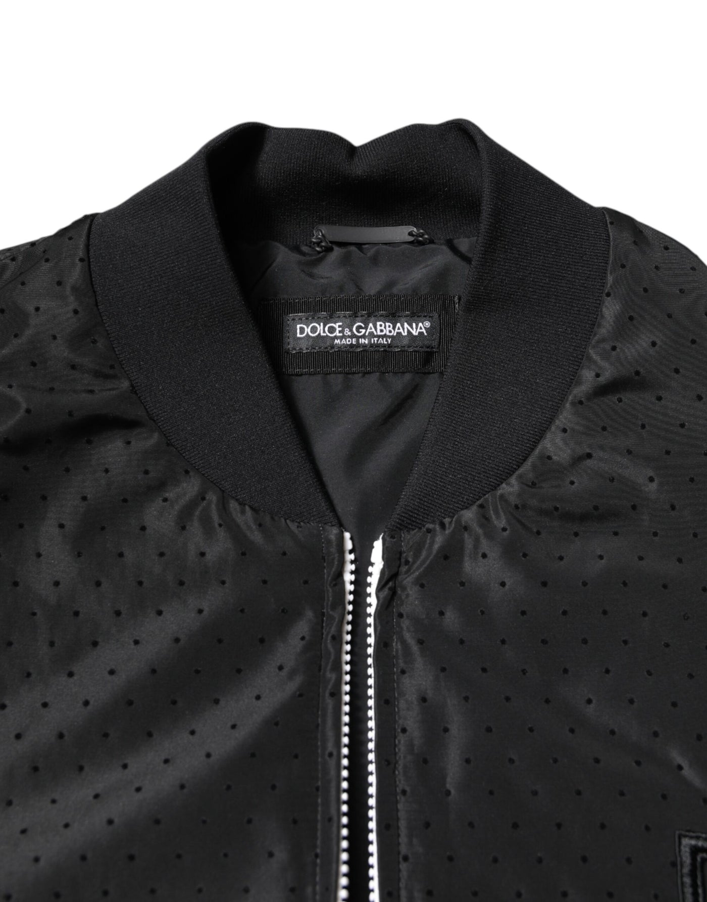 Dolce & Gabbana Black Long Sleeves Full Zip Bomber Jacket