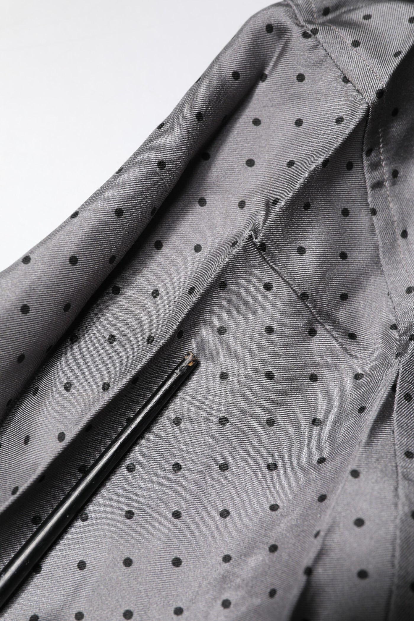 Dolce & Gabbana Gray Polka Dot Silk Long Sleeve Shirt