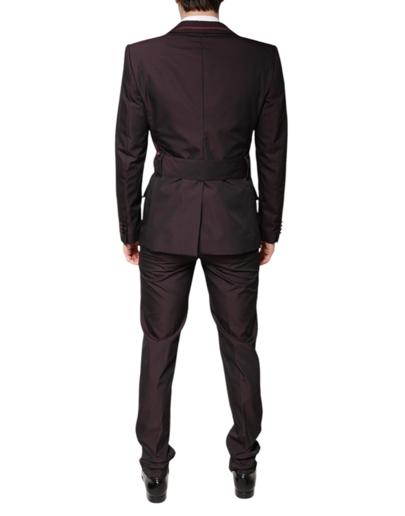 Dolce & Gabbana Maroon Single Breasted Formal 2 Piece Suit