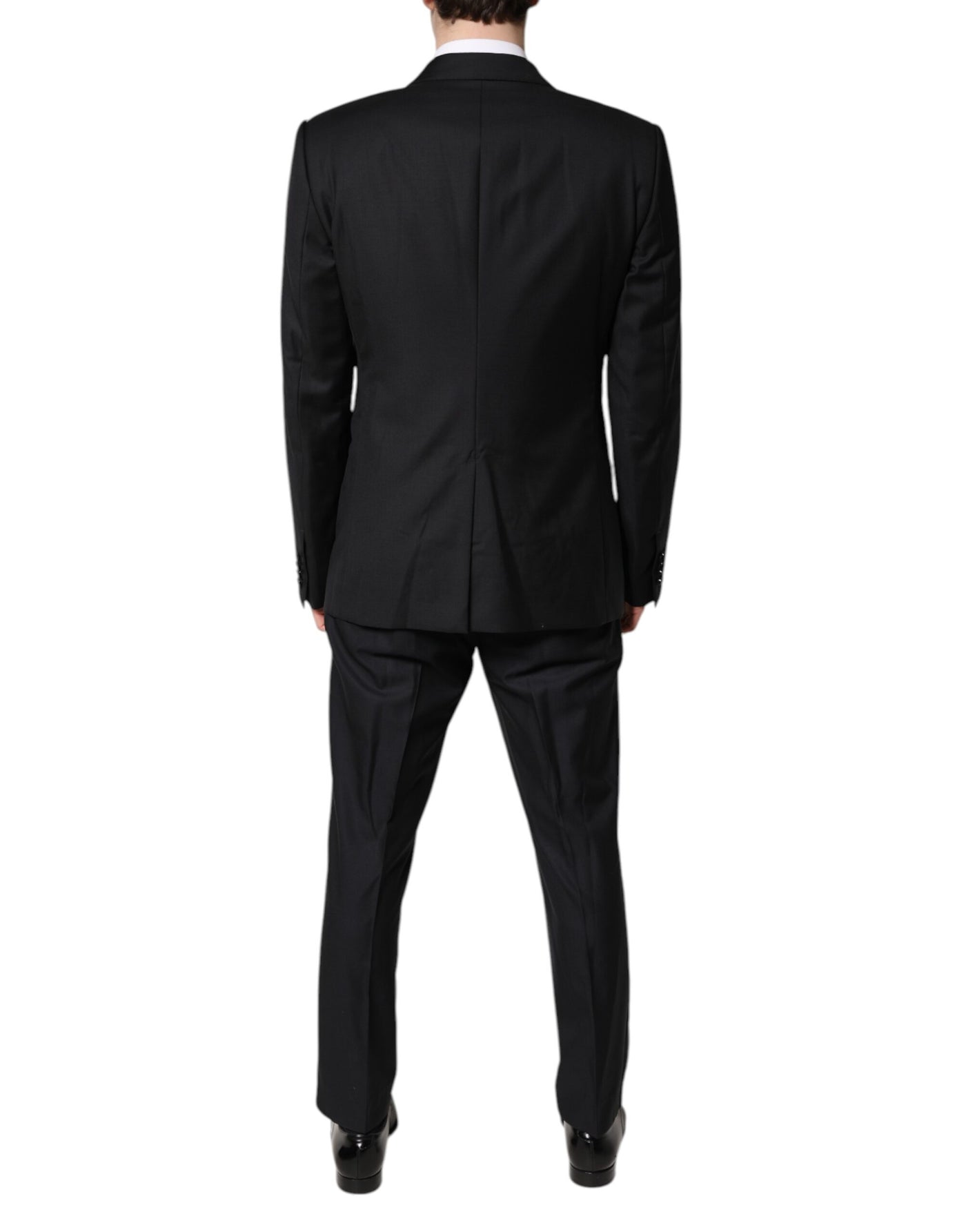 Dolce & Gabbana Black Double Breasted Formal 3 Piece Suit