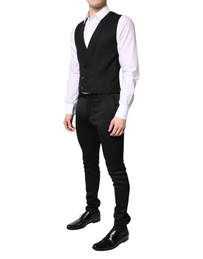 Dolce & Gabbana Black Single Breasted Formal Blazer with Vest