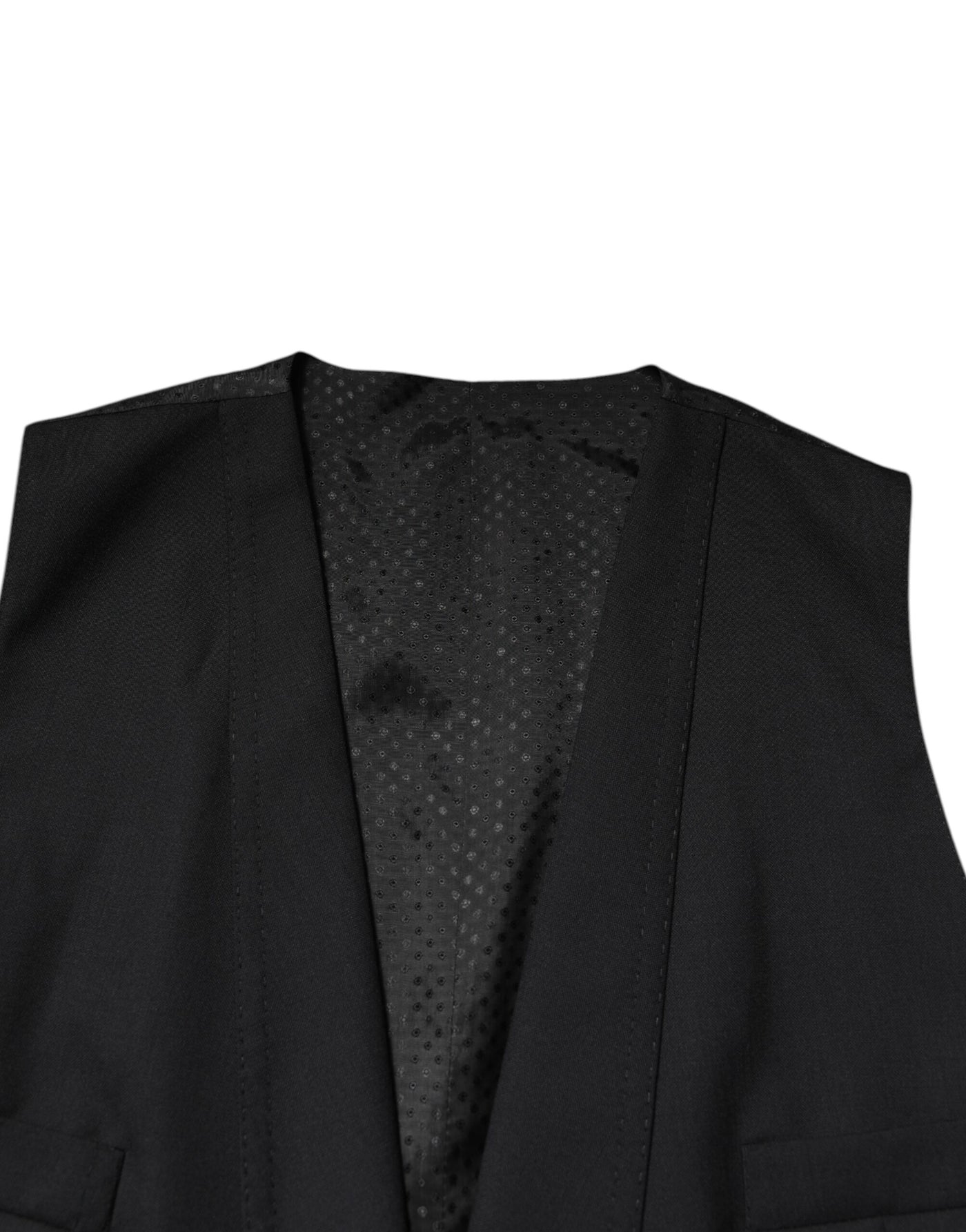 Dolce & Gabbana Black Single Breasted Formal Blazer with Vest
