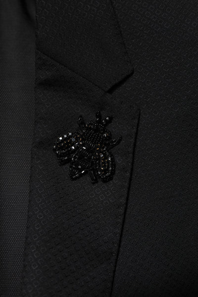 Dolce & Gabbana Black Wool Single Breasted 2 Piece Suit