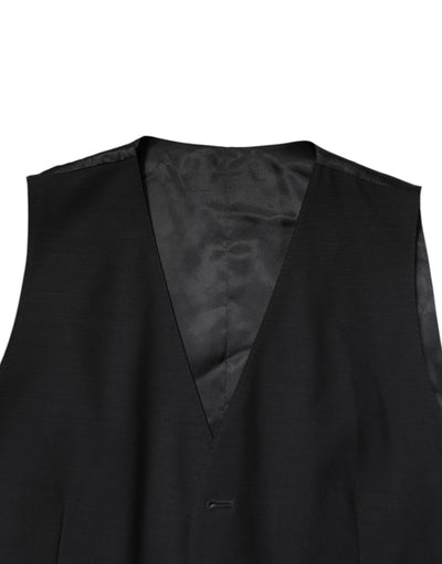 Dolce & Gabbana Black Single Breasted Formal 3 Piece Suit