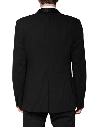 Dolce & Gabbana Black Wool Single Breasted 2 Piece Suit