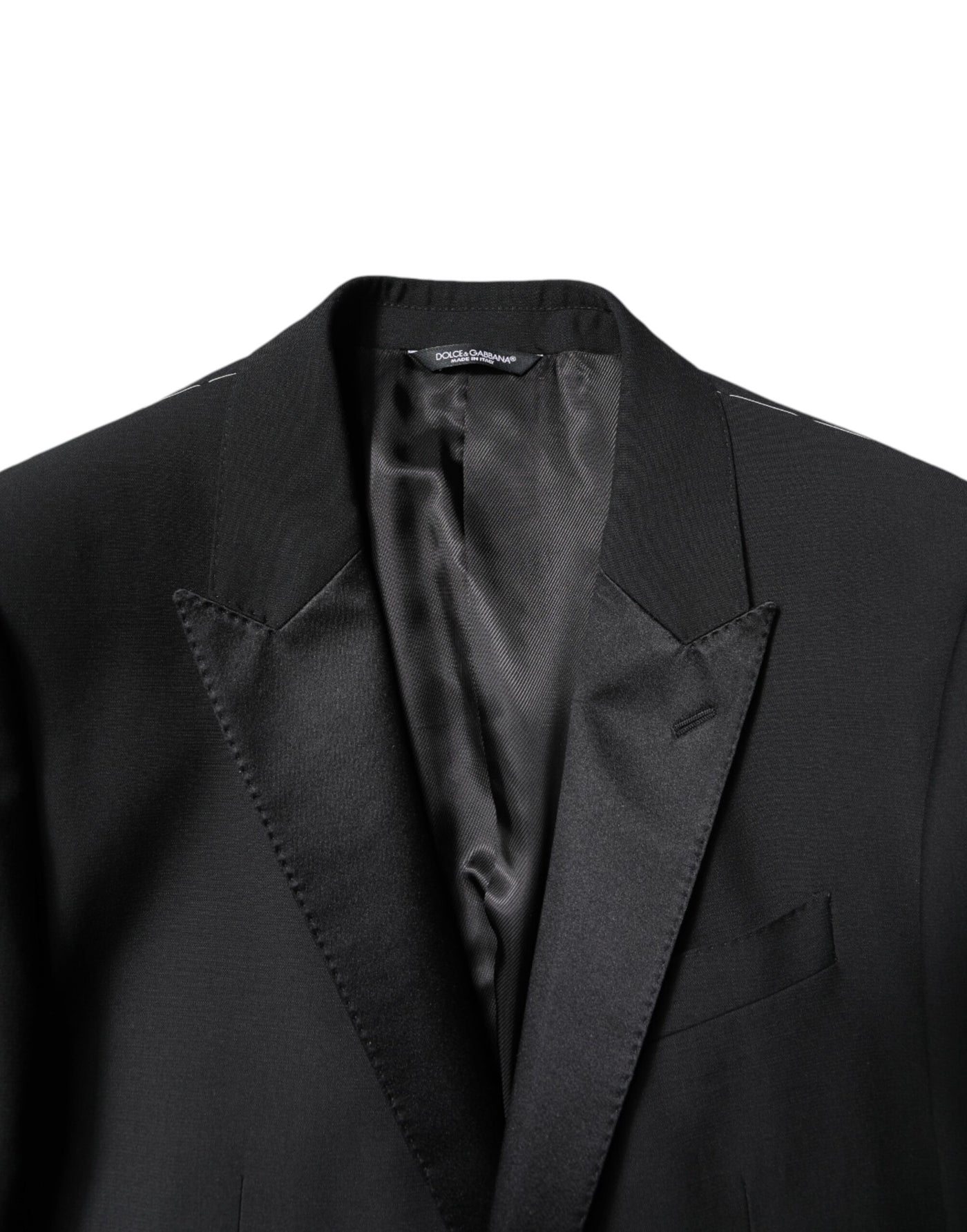 Dolce & Gabbana Black Wool Single Breasted 2 Piece Suit