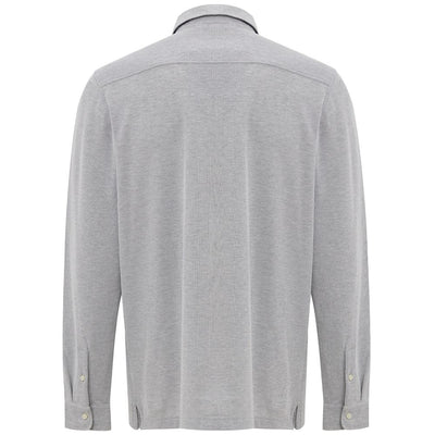 Corneliani Gray Cotton Dress Shirt
