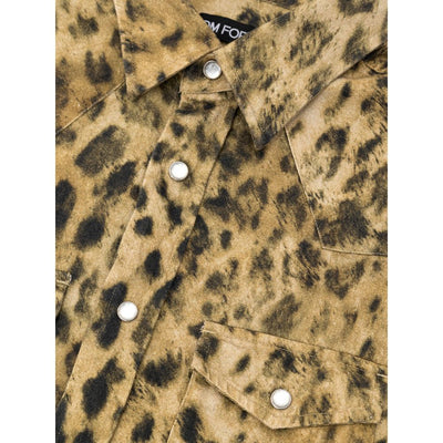 Tom Ford Beige Cotton Pattern Shirt