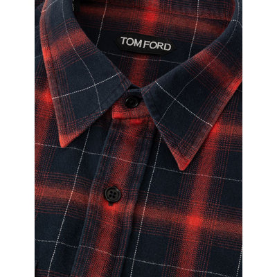 Tom Ford Bicolor Linen Pattern Shirt